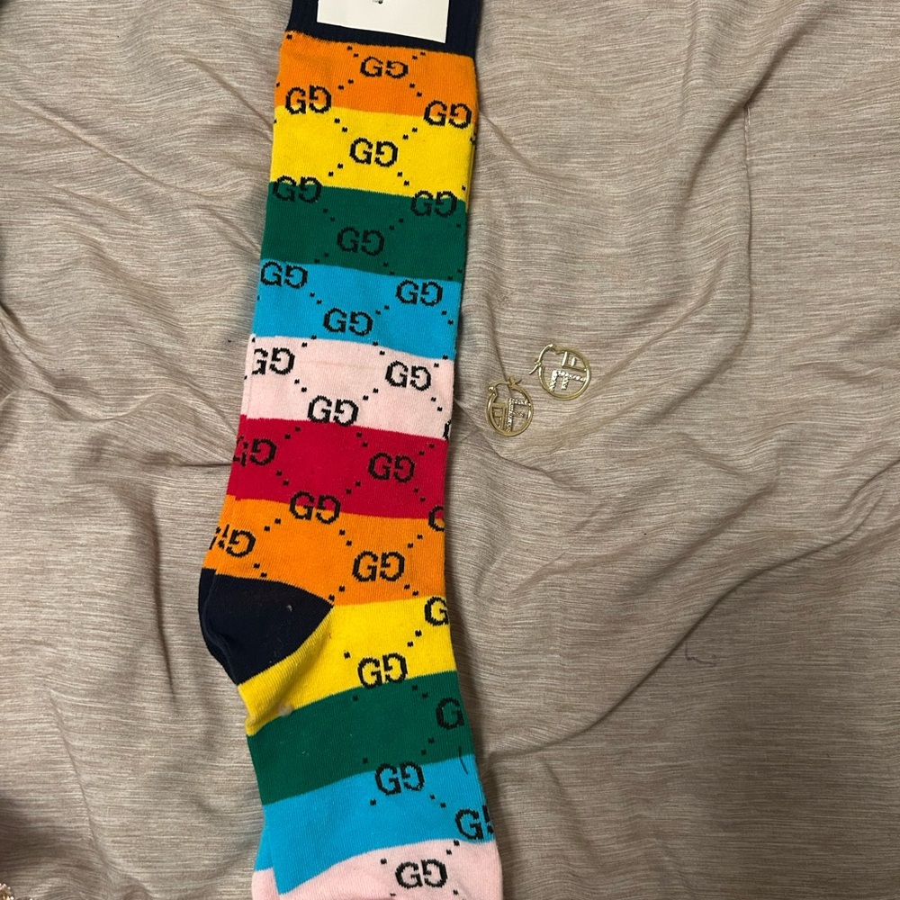 3pc bundle Socks,Earrings,& bracelet